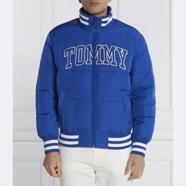 Новый университетский пуховик свободного кроя Tommy Hilfiger, синий