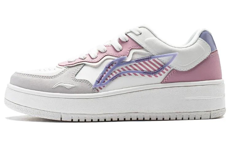 Кроссовки LINING Rise The Phoenix Lifestyle Shoes Women's Low-top Grey/pink/purple, белый
