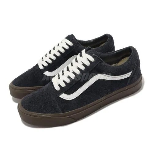 Vans Old Skool темно-синие белые мужские замшевые повседневные туфли Uxisex Hairy Suede VN0005UADNV