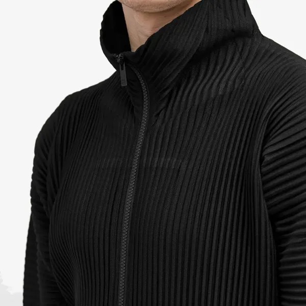Homme Plissé Issey Miyake Плиссированный кардиган на молнии, черный