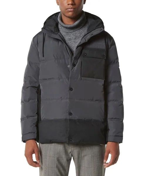 Мужская стеганая куртка с капюшоном halifax из ткани с блоками Marc New York, мульти