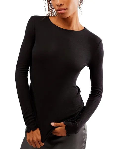 Топ Free People Long Nights Layering Top, черный