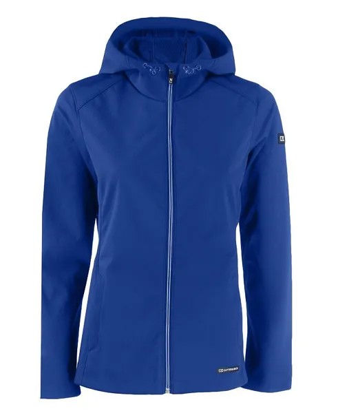Женская куртка Evoke Eco Softshell из переработанного материала с полной молнией Cutter & Buck, цвет Tour blue