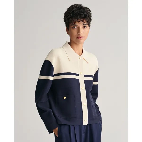 Кардиган Gant Color Blocked, бежевый