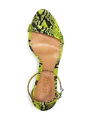 Женские кожаные сандалии с ремешком на пятке SCHUTZ Green Snake Cadey Lee 6,5 B