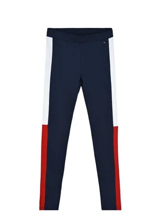 Синие леггинсы с красно-белыми лампасами Tommy Hilfiger детские