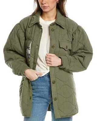 Куртка женская в стиле пэчворк Sea Ny Harlow, зеленая, M