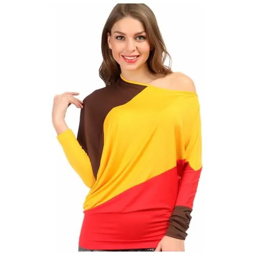 Женская трикотажная блузка Mondigo (6414, желтый, размер: 46)