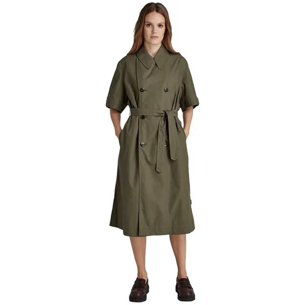 Платье с коротким рукавом G-Star High Trench, зеленый