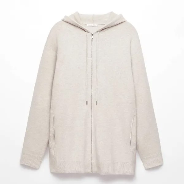 Толстовка Oysho Long Hooded, светло-серый