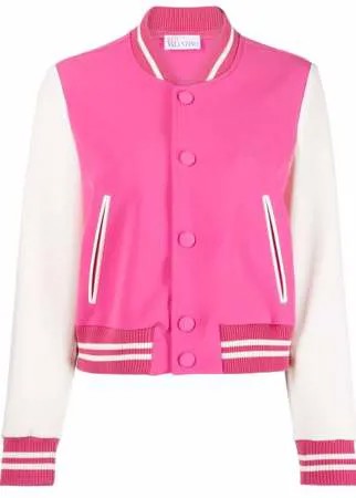 RED Valentino бомбер с контрастными рукавами