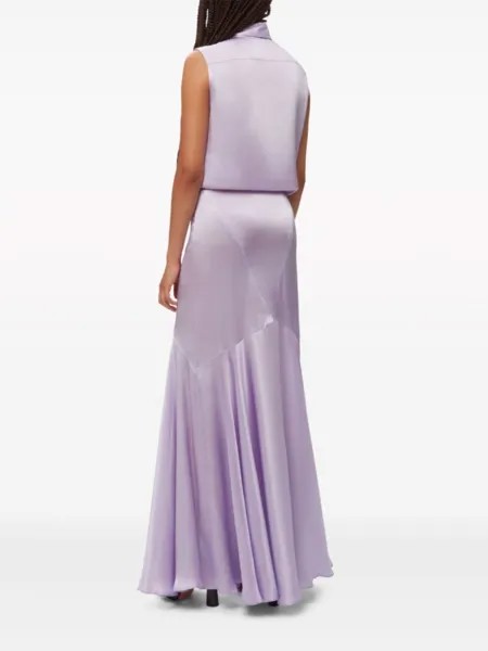 Nina Ricci атласная юбка макси, фиолетовый