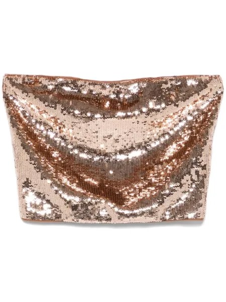 Alice + olivia укороченный топ Vivi, коричневый