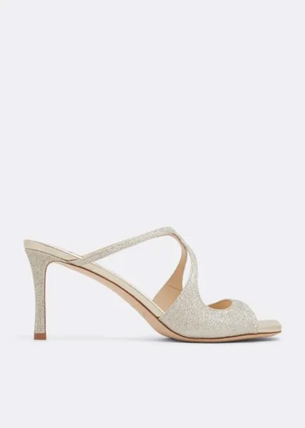 Мюли JIMMY CHOO Anise 75 mules, серебряный