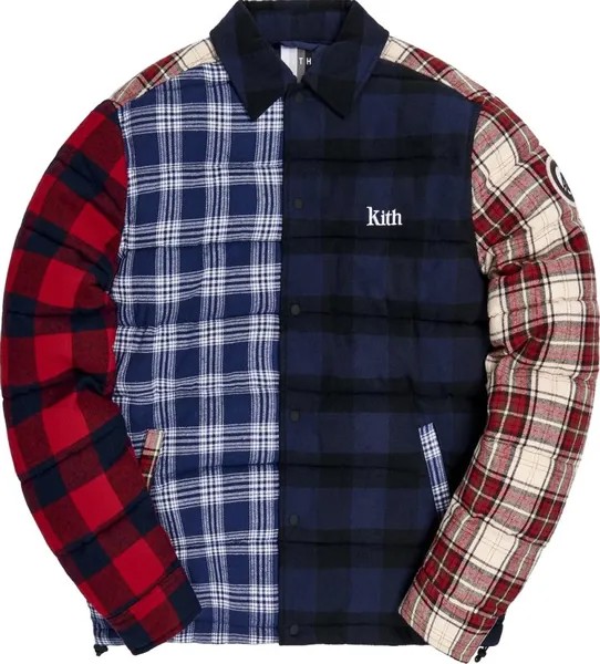 Рубашка Kith Murray Quilted Shirt Jacket 'Plaid Multi', разноцветный