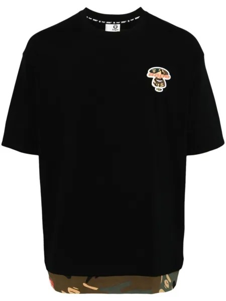 Футболка с логотипом AAPE BY *A BATHING APE, черный