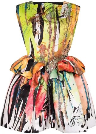 Christopher Kane платье мини с баской