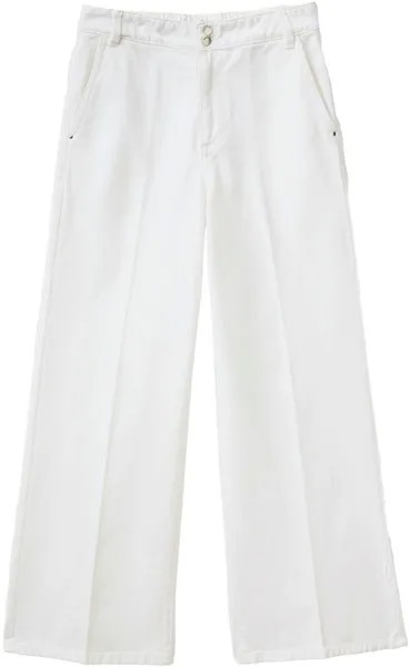 Широкие джинсы United Colors Of Benetton, шерсть белая