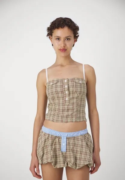 Топ CHECKED CORSET Jaded London, бежевый