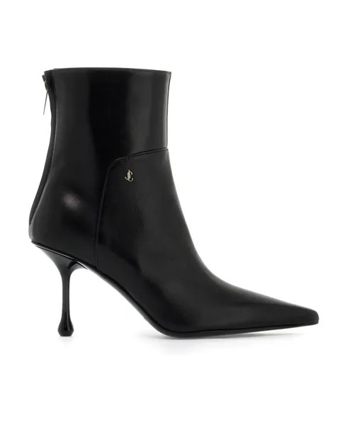 Кожаные остроносые ботильоны на каблуке Jimmy Choo, черный