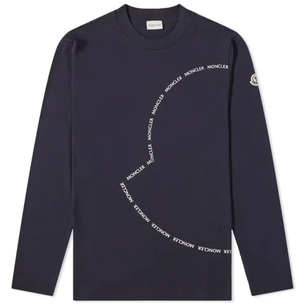 Футболка Moncler Long Sleeve Macro Logo Tee