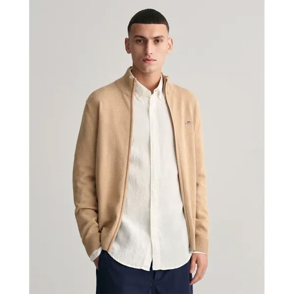 Свитер Gant Casual Full Zip, бежевый