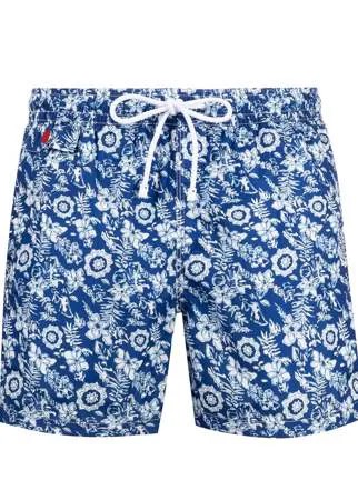 Kiton плавки-шорты с цветочным принтом