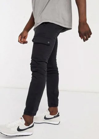 Черные брюки карго Celio-Черный цвет
