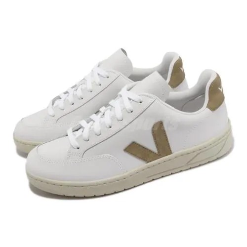 Veja V-12 Leather White Dune Olive Мужская повседневная обувь для образа жизни Кроссовки XD0202896B