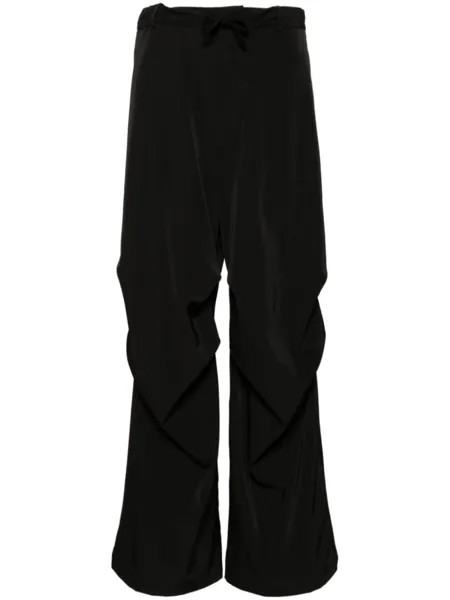 MM6 Maison Margiela широкие брюки с завышенной талией, черный