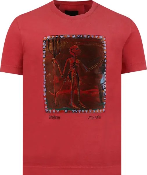 Футболка Givenchy Slim Fit T-Shirt With Patch 'Red', красный