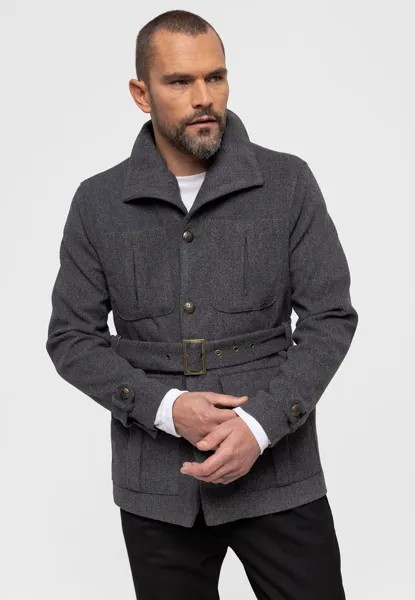 Куртка межсезонная Lapel Collar Belt Detailed Antioch, цвет dark grey