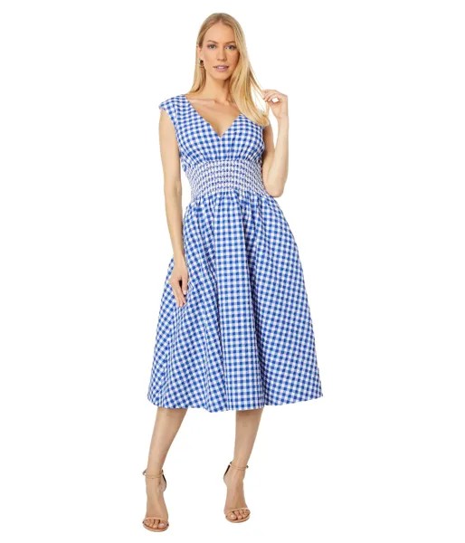 Платье Kate Spade New York, Gingham Smocked Waist Dress