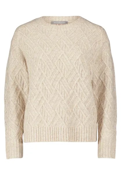 Свитер BETTY & CO Strick mit Rundhalsausschnitt, светло-коричневый