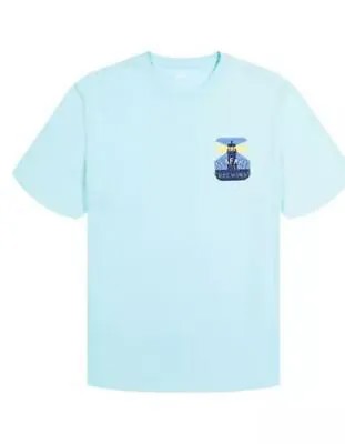 IZOD Мужская футболка с короткими рукавами и рисунком морской воды