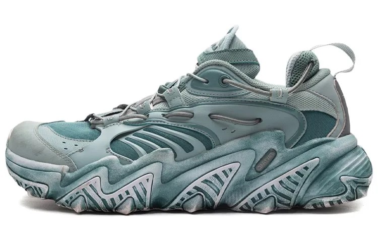 LiNing X-Claw Lifestyle Shoes Men Low-top Gray Fog Green