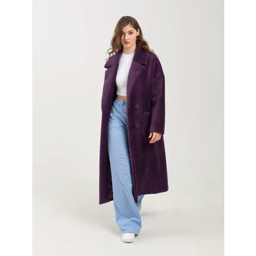 Пальто, размер 40, фиолетовый
