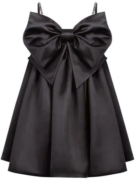 Nina Ricci платье мини с бантом и кристаллами, черный