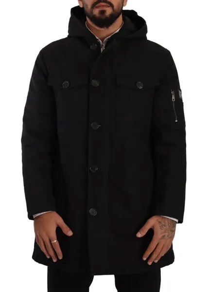 Куртка DOLCE - GABBANA Черная джинсовая парка с капюшоном, зимнее пальто IT46 / US36 /S $2200