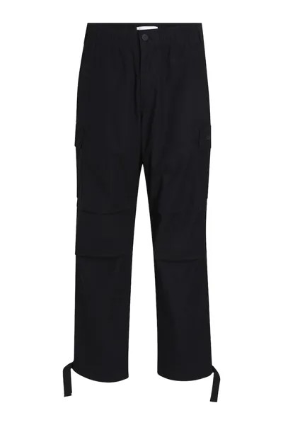 Хлопковые брюки-карго Calvin Klein Jeans, черный