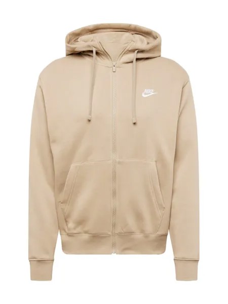 Худи на молнии Nike Sportswear CLUB FLEECE, бежевый