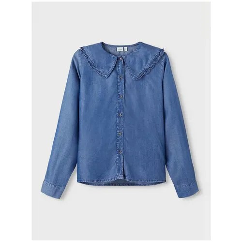 Name it, блузка для девочки, Цвет: синий, размер: 116