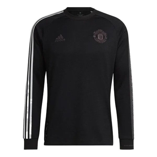Футболка Men's adidas Stripe Round Neck Long Sleeves Black T-Shirt, мультиколор
