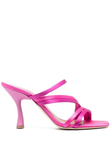 Malone Souliers босоножки на скульптурном каблуке, розовый