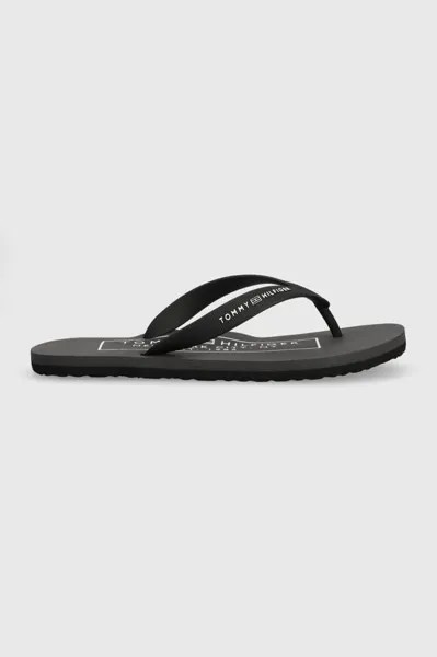 Шлепанцы RUBBER HILFIGER BEACH SANDAL Tommy Hilfiger, черный