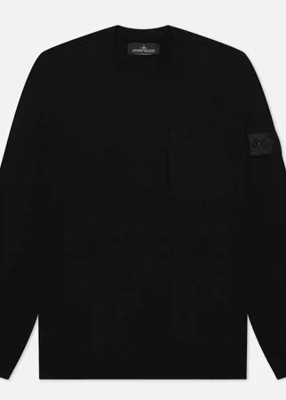 Мужской свитер Stone Island Shadow Project Fine Knit Cotton/Silk, цвет чёрный, размер S