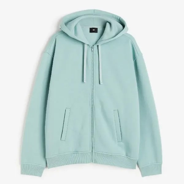 Толстовка H&M Relaxed Fit, бирюзовый