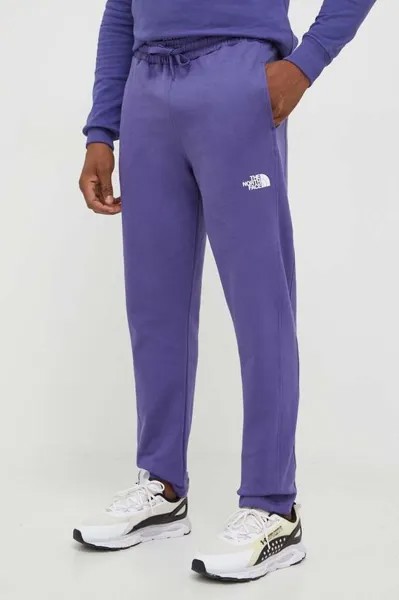 Спортивные брюки из хлопка The North Face, фиолетовый