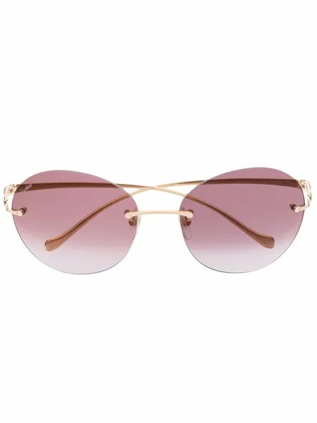 Cartier Eyewear солнцезащитные очки в круглой оправе