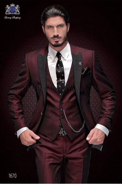 2017 новейший дизайн пальто и брюк мужской костюм бордового цвета приталенный облегающий костюм из 3 частей итальянский смокинг индивидуальн...